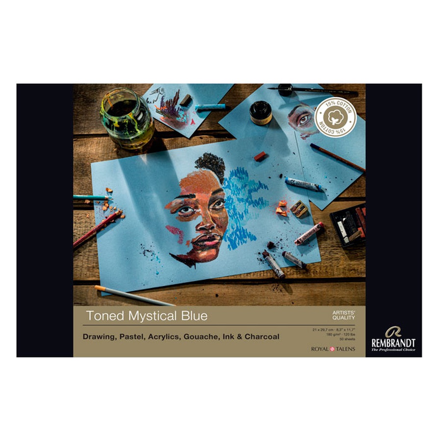 изображение Альбом для пастели rembrandt 160гр/м2, 21*29.7см, 30л, склейка,синие тона
