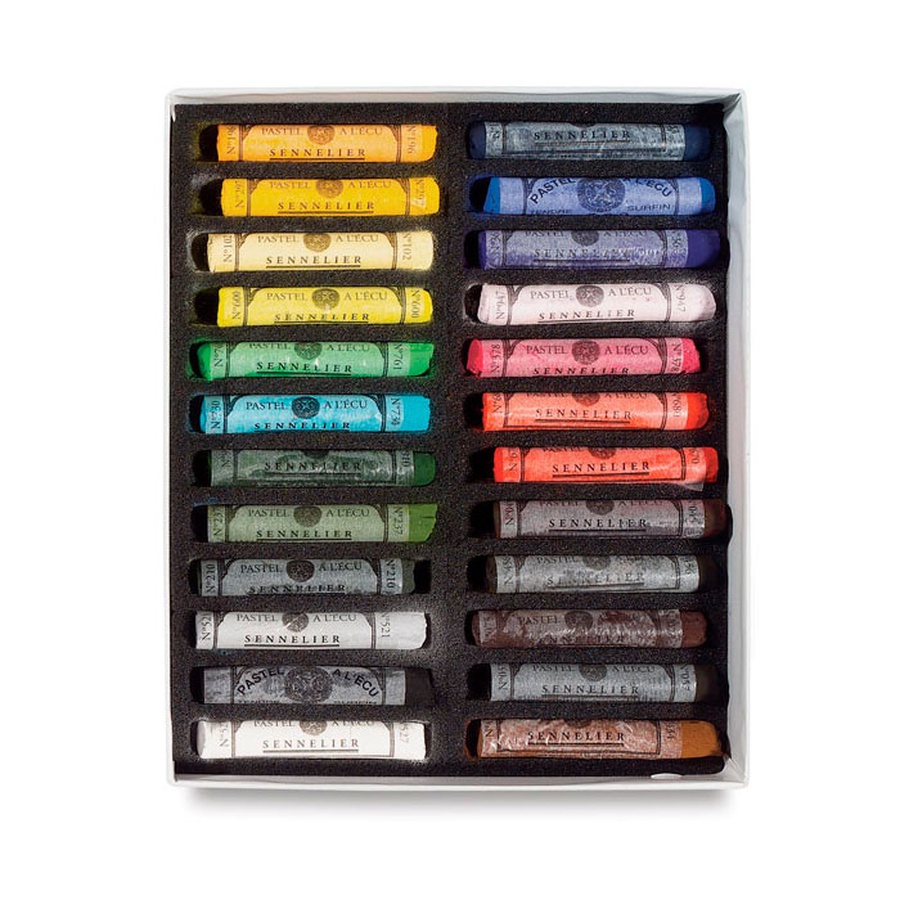 картинка Набор сухой пастели sennelier ассорти, 24 цвета, картон