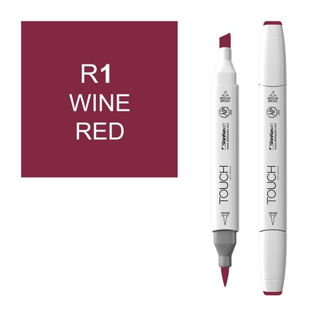Маркер художественный Touch Brush ShinHanArt, 001 красное вино R1