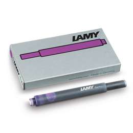 фотография Набор чернильных картриджей для перьевой ручки lamy t10, цвет - фиолетовый, 5 шт