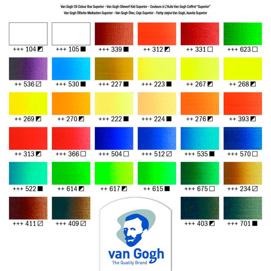 фото Набор масляных красок van gogh максимальный 34 цвета* 20мл