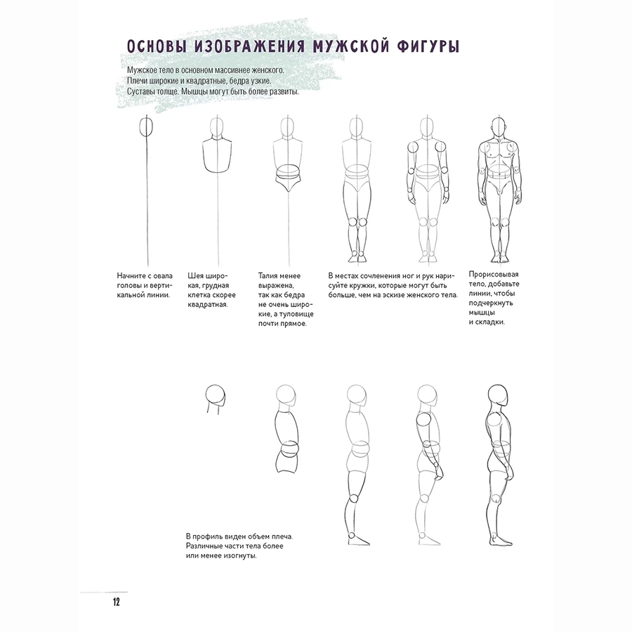 фотография Скетчбук создаем наброски фигуры человека (белая)
