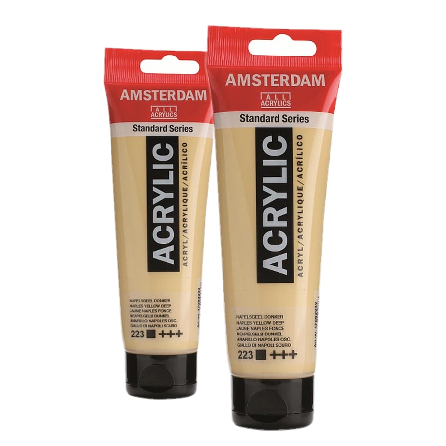 картинка Краска акриловая amsterdam, туба 120 мл, № 223 жёлтый неаполитанский насыщенный