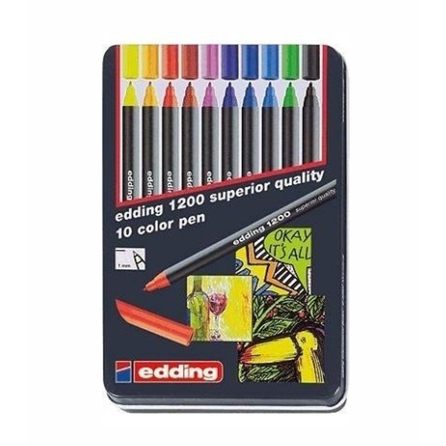 фотография Цветные фломастеры edding в наборе из 10 цветов