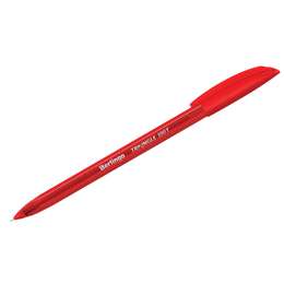 картинка Ручка шариковая berlingo triangle 100t красная, 0,7 мм, трёхгранная, игольчатый стержень