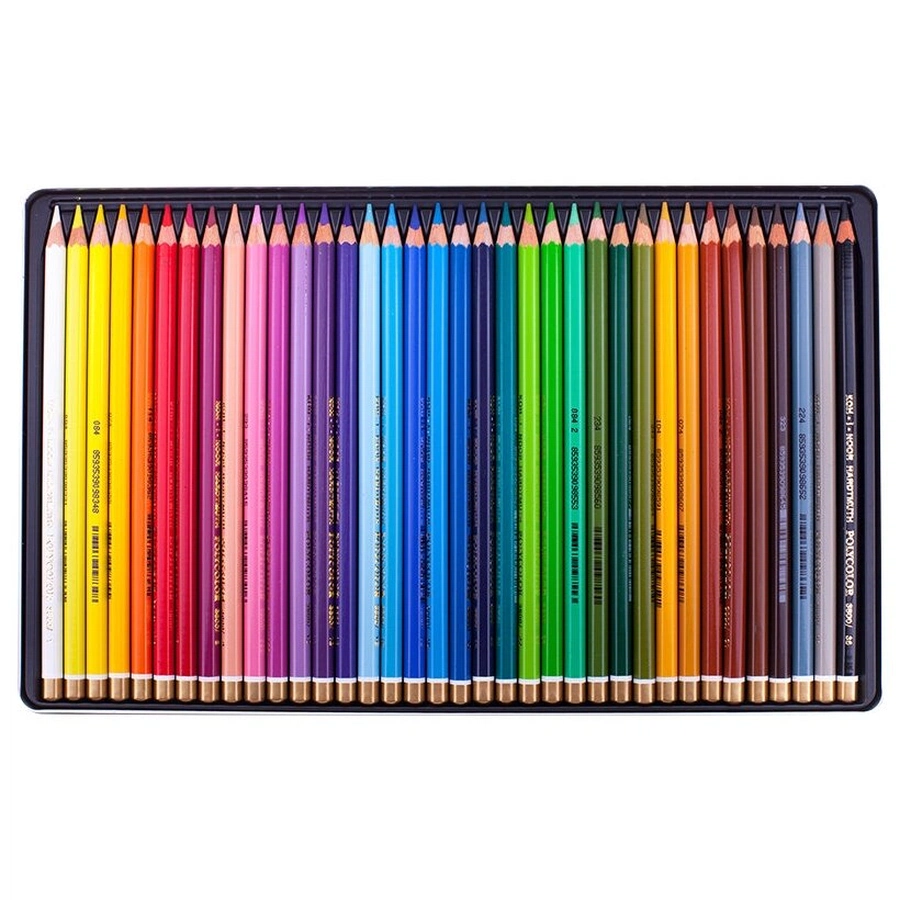 картинка Набор цветных карандашей polycolor koh-i-noor, 24 цвета, в металлическом пенале