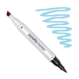 фотография Маркер спиртовой stylefile brush, два пера, 514 синий пастельный