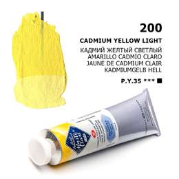 изображение Краска темперная пва мастер-класс, туба 46 мл, кадмий жёлтый светлый № 200