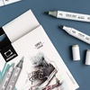 фотография Набор спиртовых маркеров малевичъ graf'art brush, серые 12 цветов