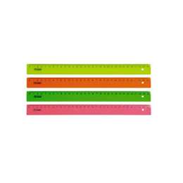 изображение Линейка 30см прозр. neon cristal 4цвета  лн-32