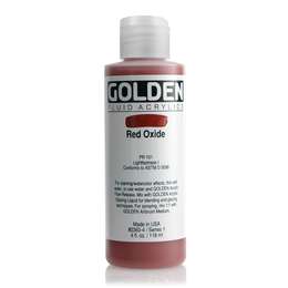картинка Краска акриловая golden fluid, банка 118 мл, № 2360 красный оксид