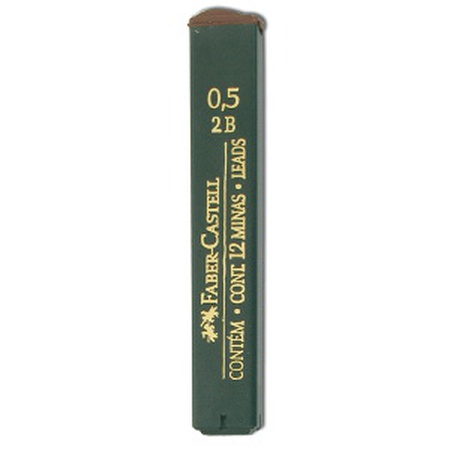 Грифели Faber-Castell для механического карандаша, толщина 0,5 мм, твёрдость 2В, 12 штук в футляре. Прочные грифели оставляют четкий насыщенный след,…