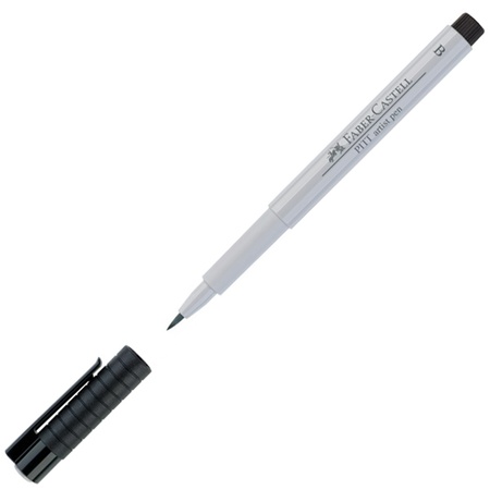 фотография Ручка-кисть капиллярная faber-castell pitt artist pen brush 230 холодный серый