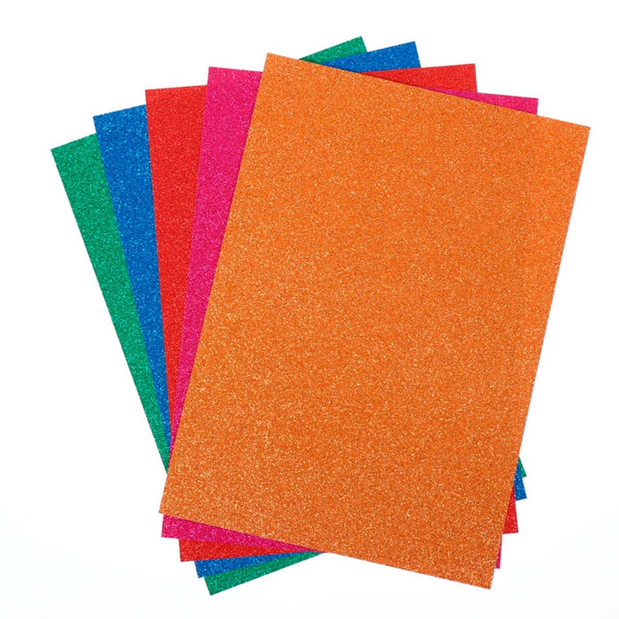 картинка Картон дизайнерский набор, 210 х 297 мм, sadipal glitter (с блестками) deep, 330 г/м², 5 листов х микс 5 цветов