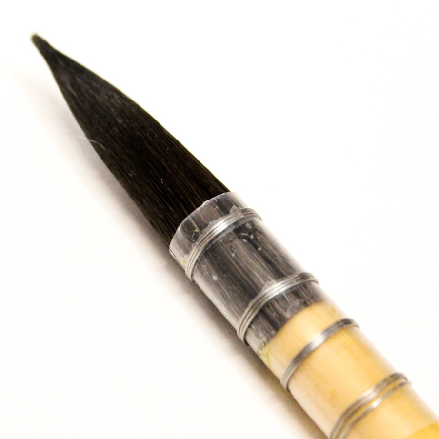 фото Кисть белка круглая sirena с французским креплением, короткая ручка № 8