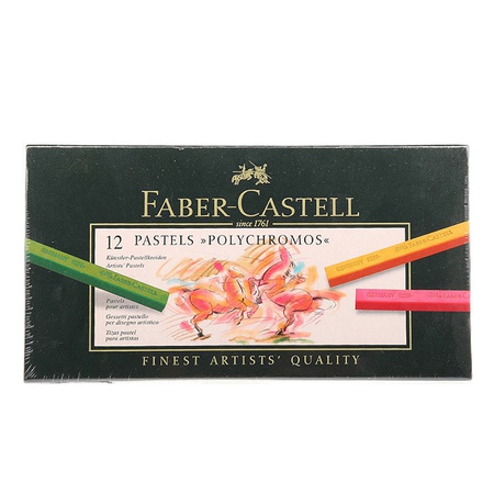изображение Набор профессиональной пастели faber-castell серия polychromos 12 цветов в картоне