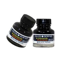 изображение Тушь индийская, черная daler rowney kandahar, 28 мл
