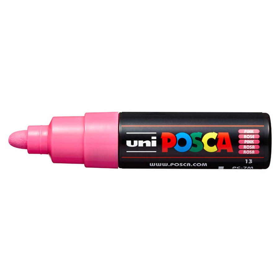 картинка Маркер posca pc-7m, розовый, 4.5 - 5.5 мм, пулевидный наконечник