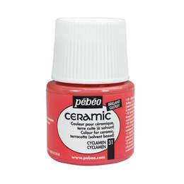 фотография Краска по стеклу и керамике pebeo ceramic, цвет - цикламен, 45 мл