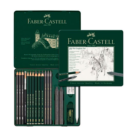 изображение Набор карандашей чернографитных faber-castell pitt graphite 19 предметов