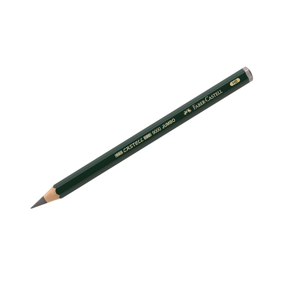 фотография Карандаш ч/г faber-castell "castell 9000 jumbo" hb, утолщен., заточен_подарок