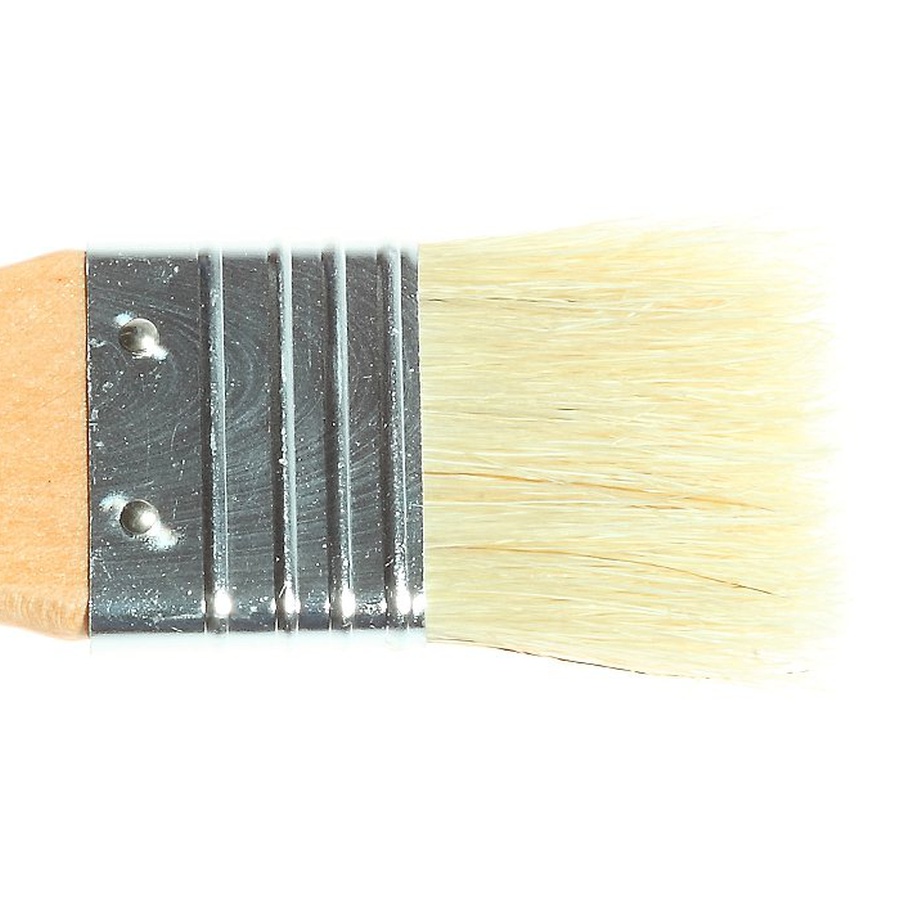 фото Кисть щетина флейц для масла сонет № 2 (40 мм) на длинной ручке покрытая лаком