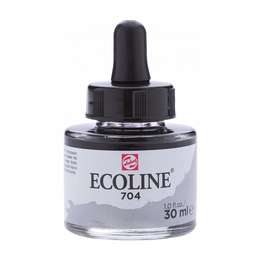 картинка Акварель жидкая ecoline банка 30 мл № 704 серый