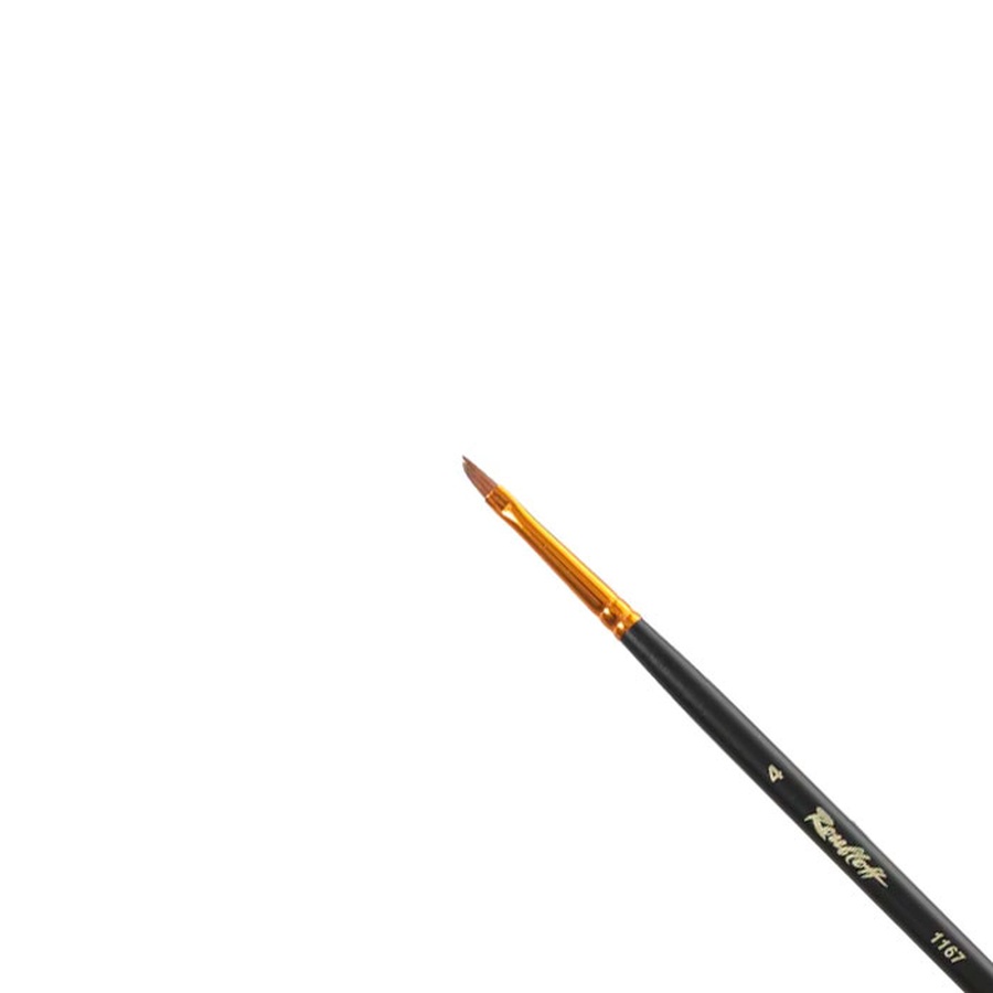 изображение Кисть колонок roubloff № 4 скошенная, длинная ручка, 1167