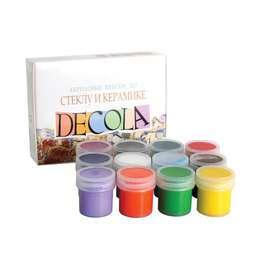 изображение Набор акриловых красок по стеклу и керамике decola, 12 цветов по 20мл