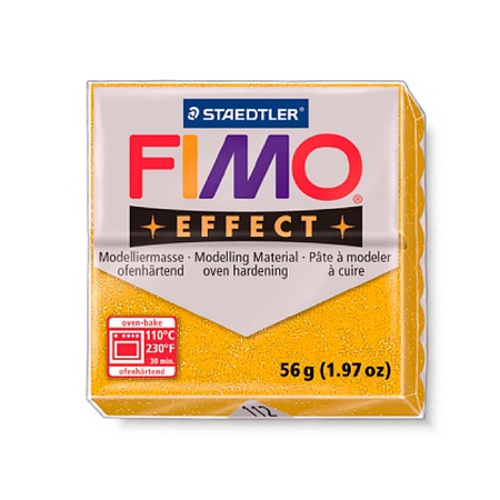 картинка Глина полимерная fimo effect 56 г, золотой блеск 112