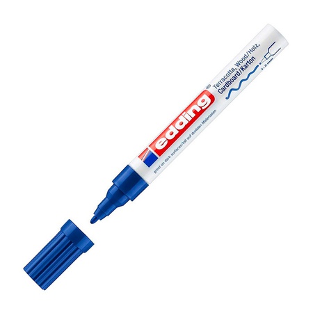 картинка Декоративный лаковый маркер edding, синий, 1-2мм