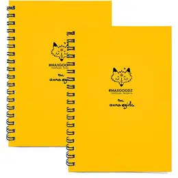 фотография Скетчбук для графики maxgoodz sketch, a5+, 48 листов, 100 г/м2, жёлтый, на пружине