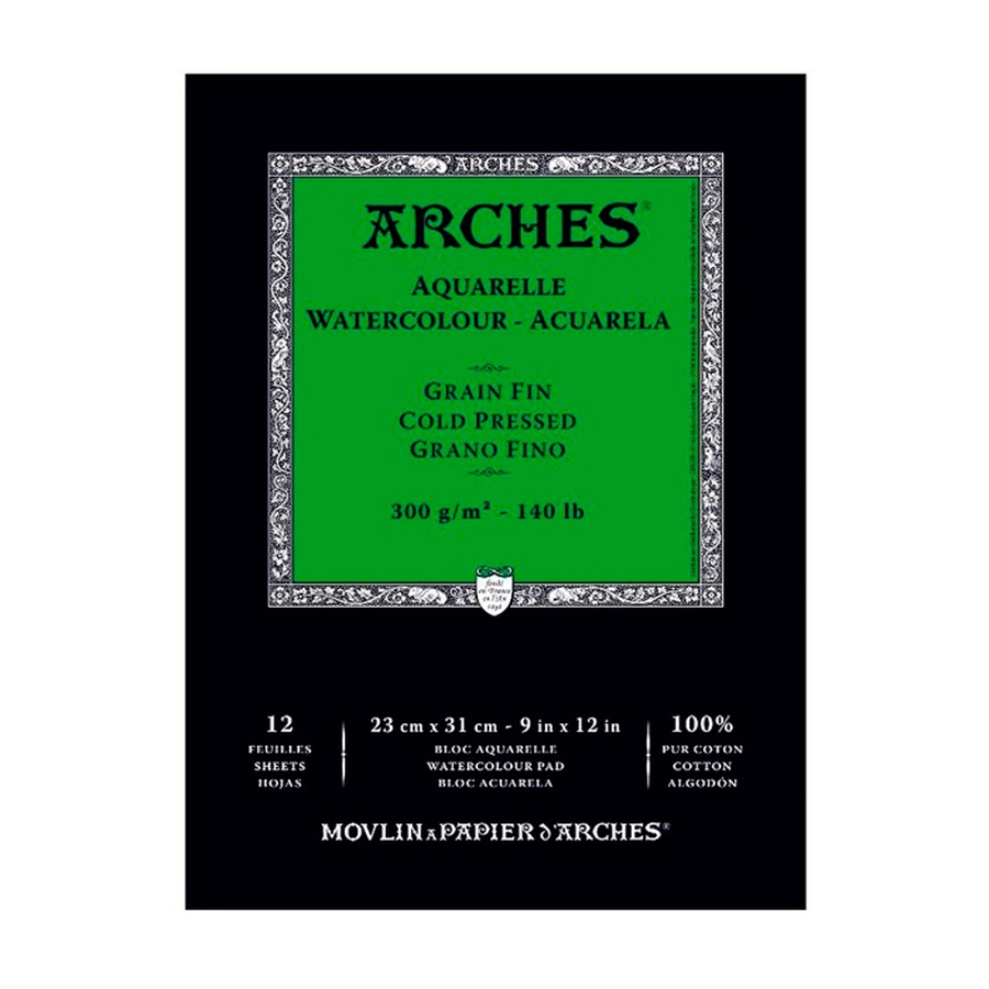 фото Склейка для акварели arches, среднее зерно, 300гр, 23x31 см