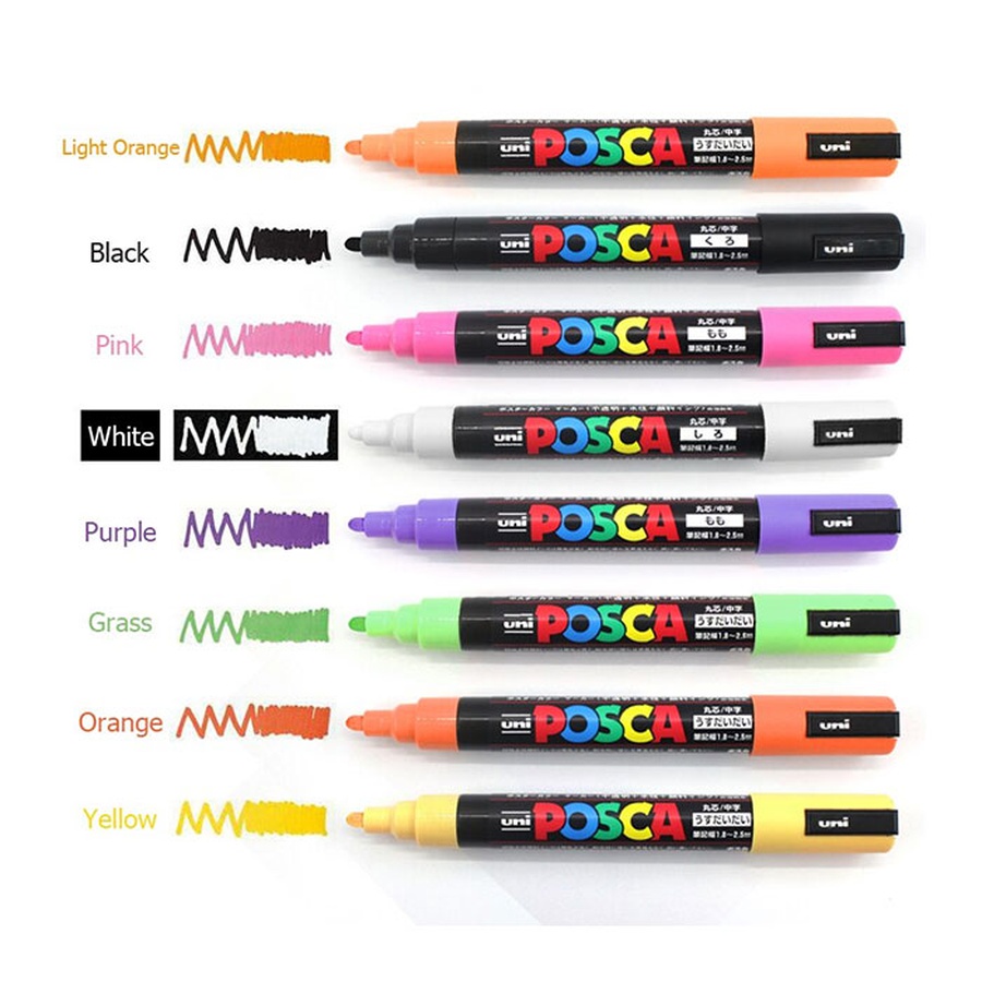 картинка Маркер posca pc-3m, оранжевый, 0.9 - 1.3 мм, пулевидный наконечник