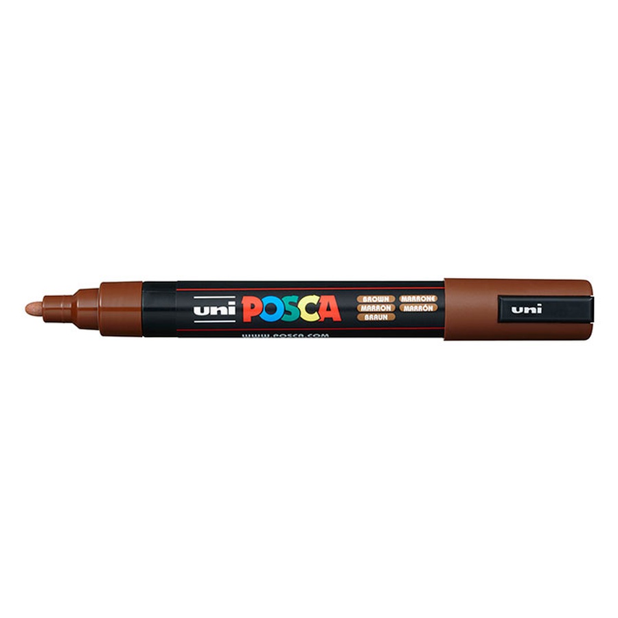 фотография Маркер posca pc-5m, коричневый, 1.8 - 2.5 мм, пулевидный наконечник
