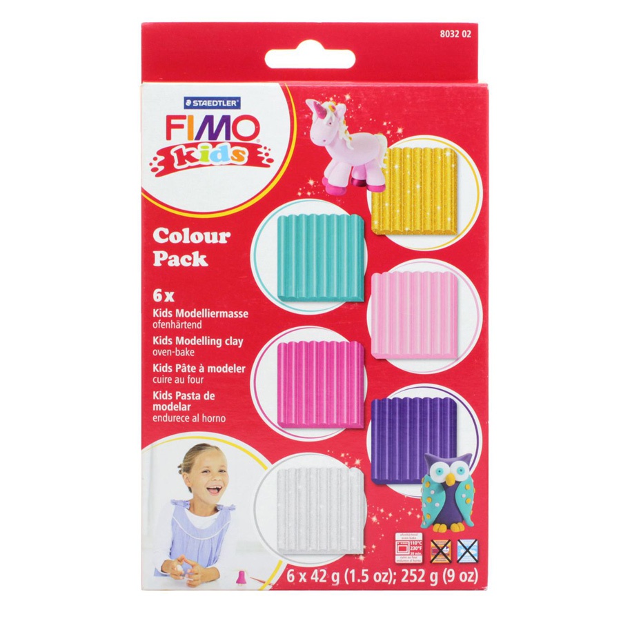 изображение Набор полимерной глины fimo kids гирли 6 цветов по 42 г
