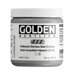 картинка Краска акрил golden iridescent № 4027 стальной перламутр, 237мл_подарок