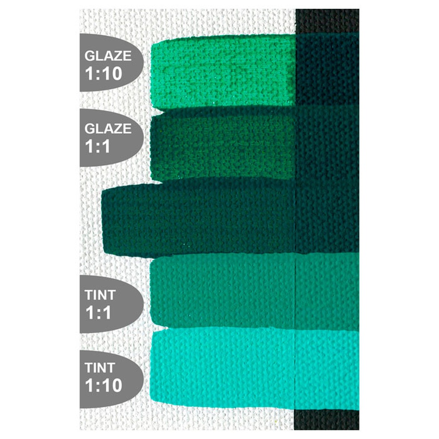картинка Краска акриловая матовая golden soflat №6650 фтало-зеленый (оттенок синий), 59мл