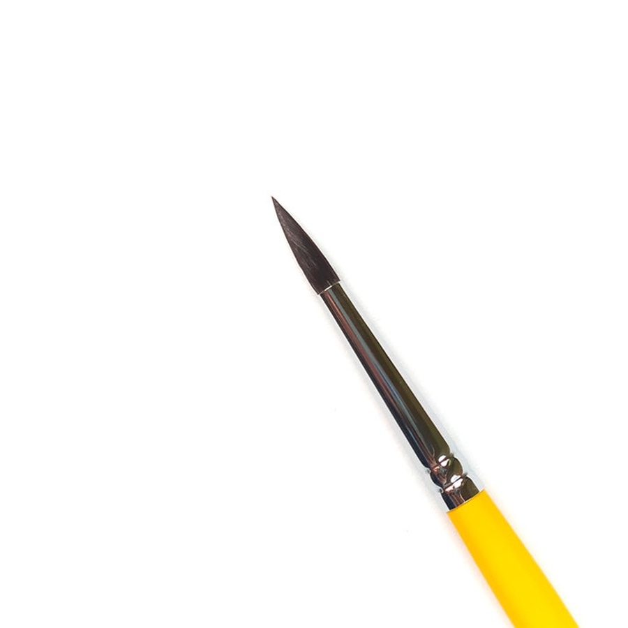 фото Кисть белка арт-квартал №6 круглая, длинная ручка