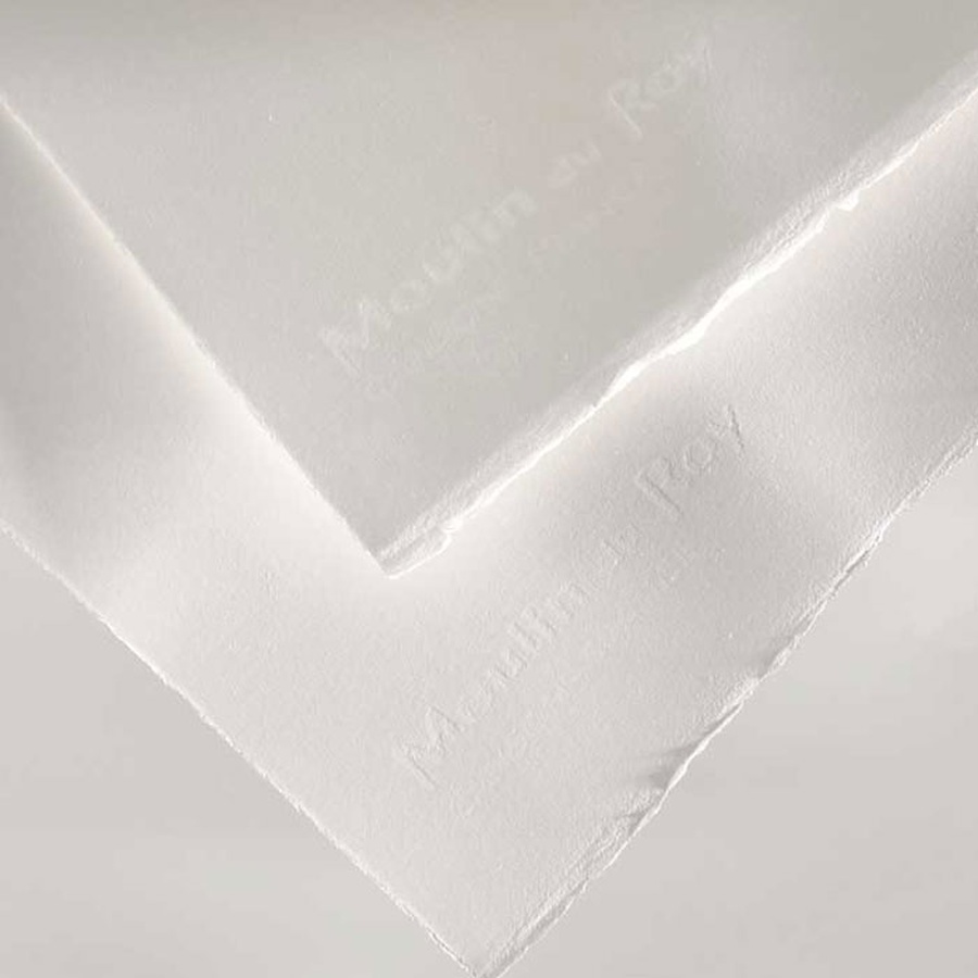 изображение Бумага акварельная canson moulin du roy, плотность 300 г/м2, фин, лист 56х76см, цвет натуральный белый, 100% хлопок