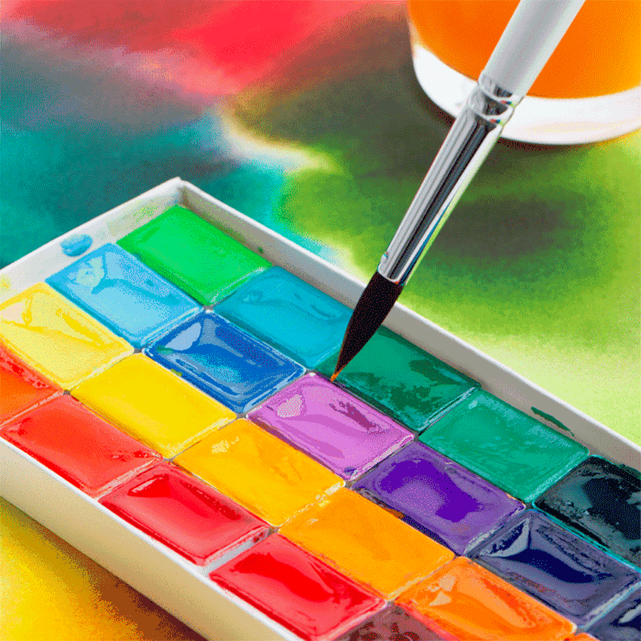 изображение Краска акварельная ладога, ультрамарин светлый, кювета