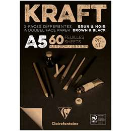 изображение Блокнот для эскизов и зарисовок clairefontaine kraft, а5,  90г/м2, крафт, 60 листов