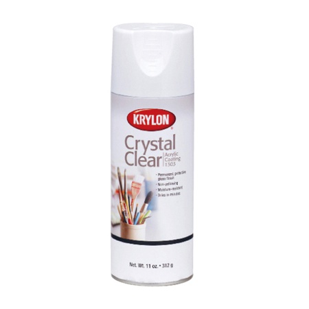 картинка Защитный лак аэрозоль krylon crystal clear acrylic, бесцветный лак, 170 г