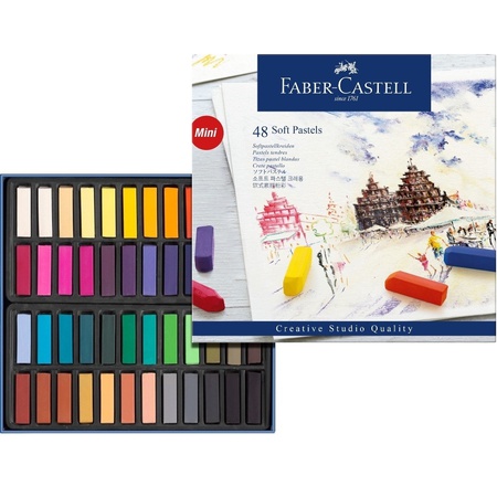 фото Набор сухой мягкой пастели faber-castell creative studio 48 цветов в картонной упаковке