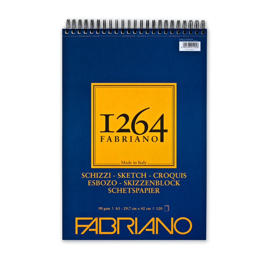картинка Альбом для графики fabriano 1264 sketch 29,7х42 см, 120 листов, 90г/м2