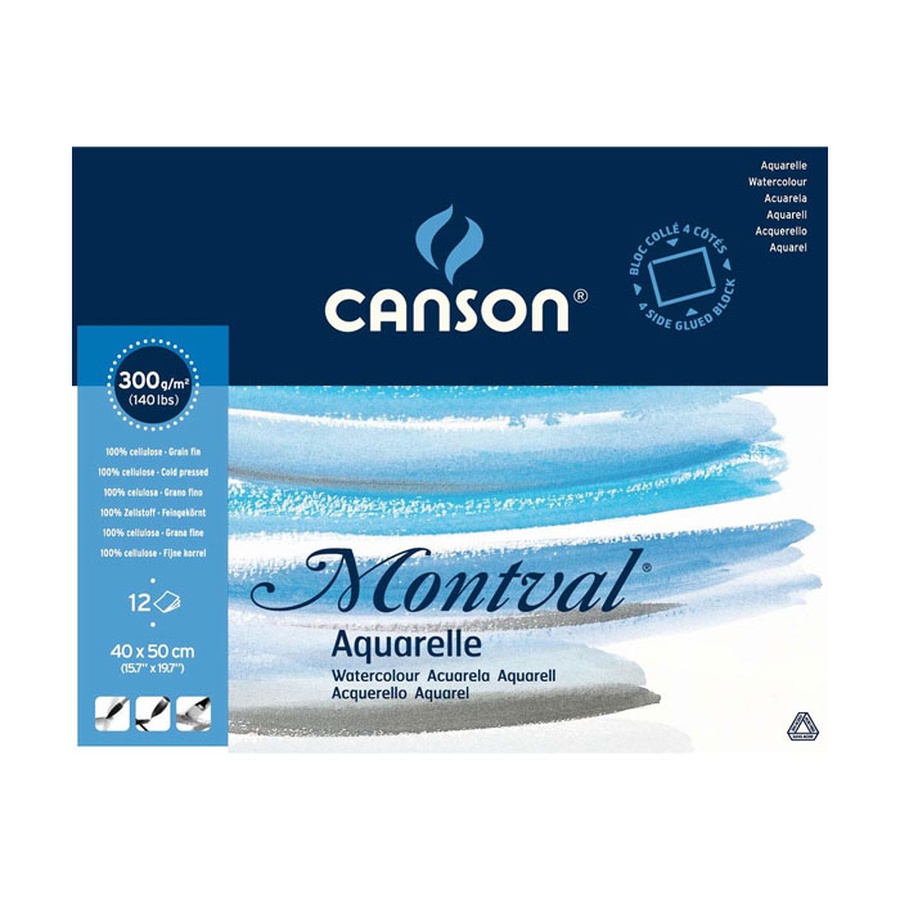 фотография Блок для акварели canson montval 300г/м2, 40x50см, 12 листов