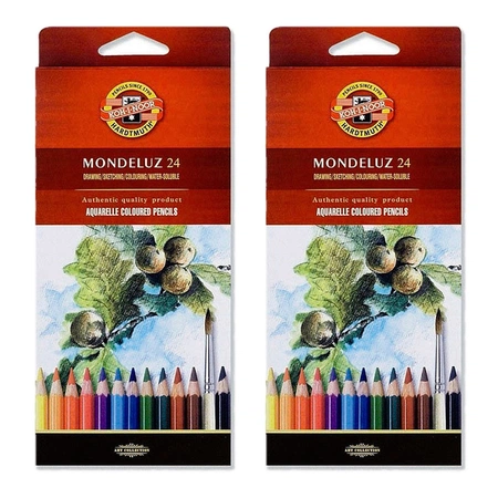 изображение Набор акварельных карандашей mondeluz koh-i-noor, 24 цвета в картонной коробке