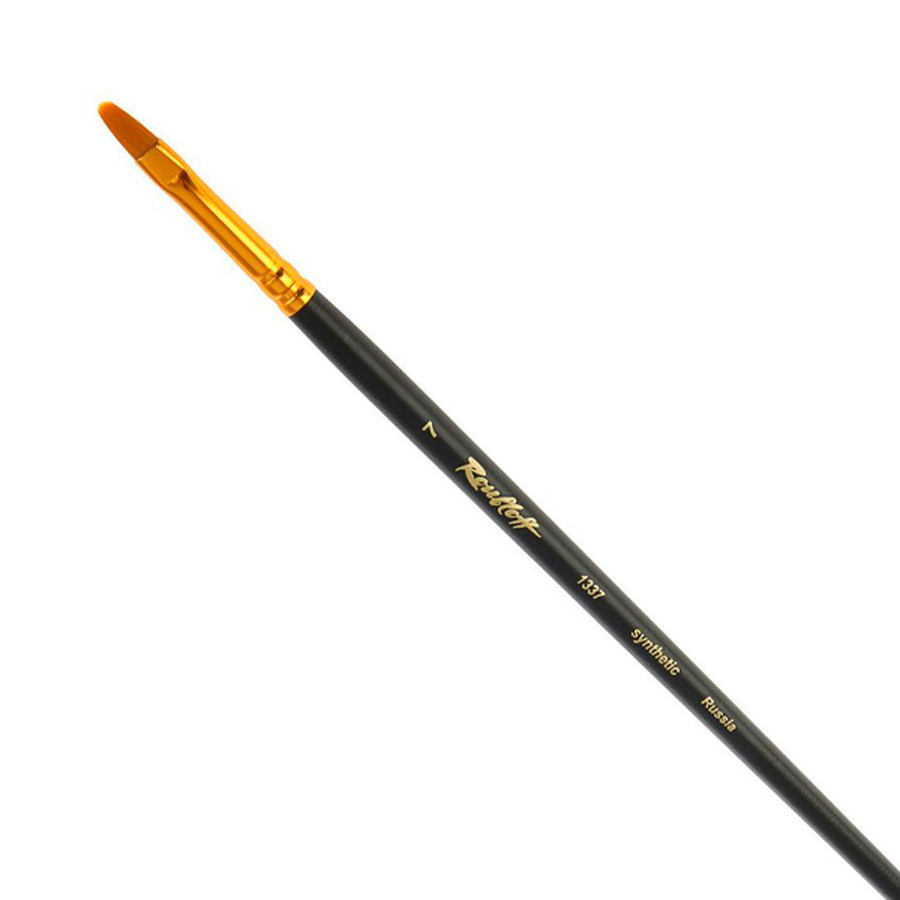 изображение Кисть синтетика roubloff № 7 овальная, длинная ручка, 1337