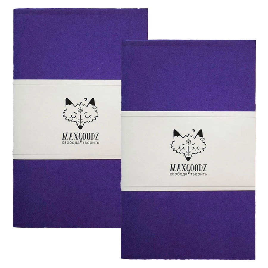 картинка Скетчбук для акварели maxgoodz classic aqua фиолетовый, a5, 26 листов, 230 г/м2, переплёт на нитке