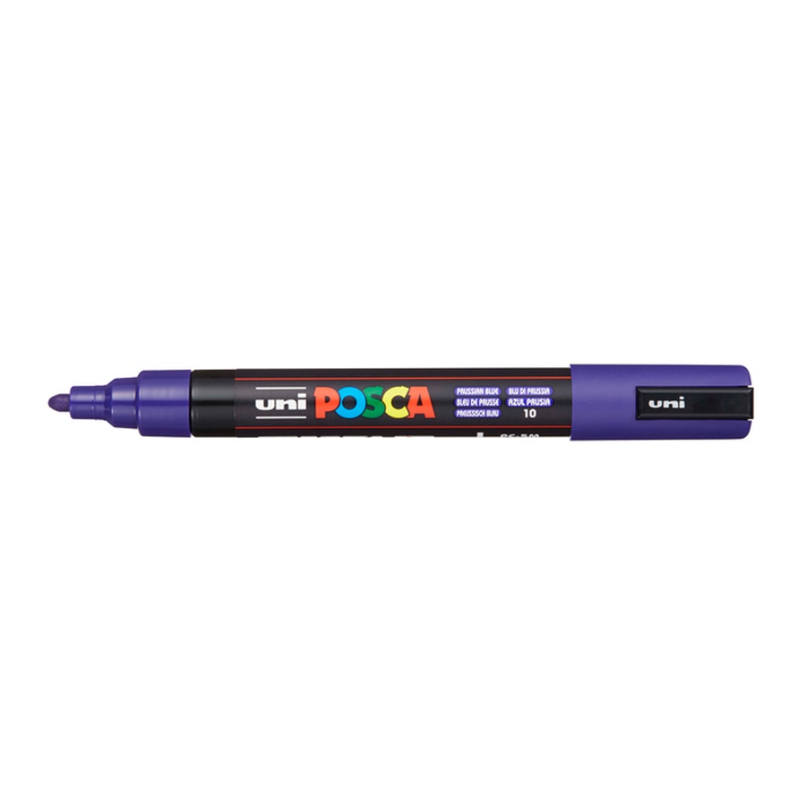 картинка Маркер posca pc-5m, берлинская лазурь, 1.8 - 2.5 мм, пулевидный наконечник